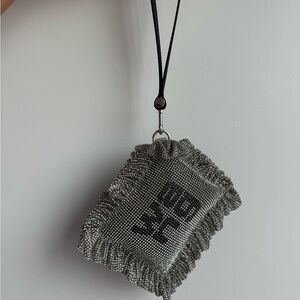 Alexander Wang Pillow Wristlet with All Over Crystal